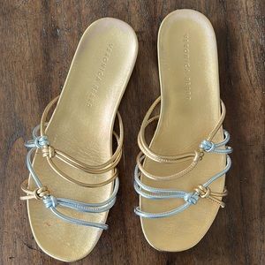 Veronica Beard Eda Metallic Sandal